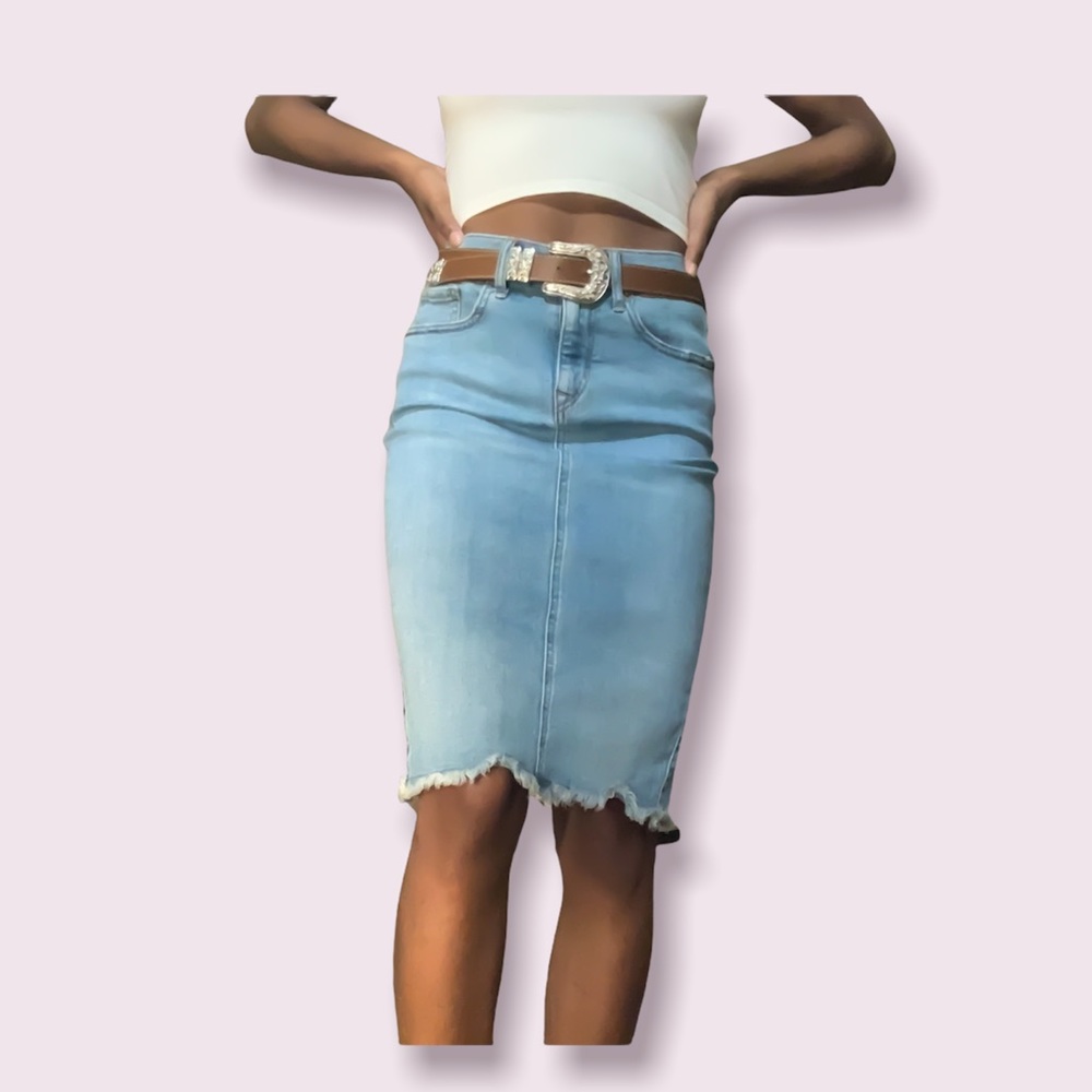Express Jean Pencil Skirt